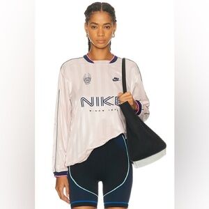 Nike Long Sleeve Jersey Slid Red & Midnight Navy Small